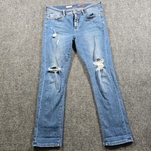 Pilcro Jeans Women's 27 Blue Slim Straight Distressed